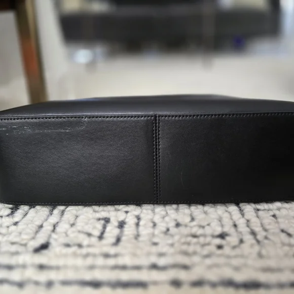 🌟 Givenchy Black Cut Out Moon Shoulder Bag with Silver Chain, authentic